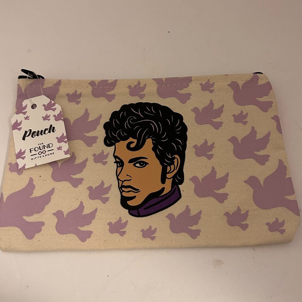 Prince Graphic Canvas Zip Pouch | The Found | Purple Dove Art | NWT